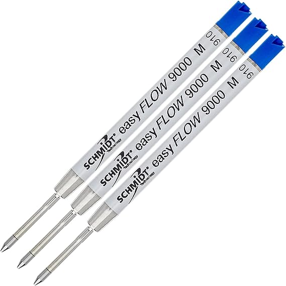 3 Pack Medium Tip (1.0 mm) - Schmidt easyFLOW 9000 - Blue Ink