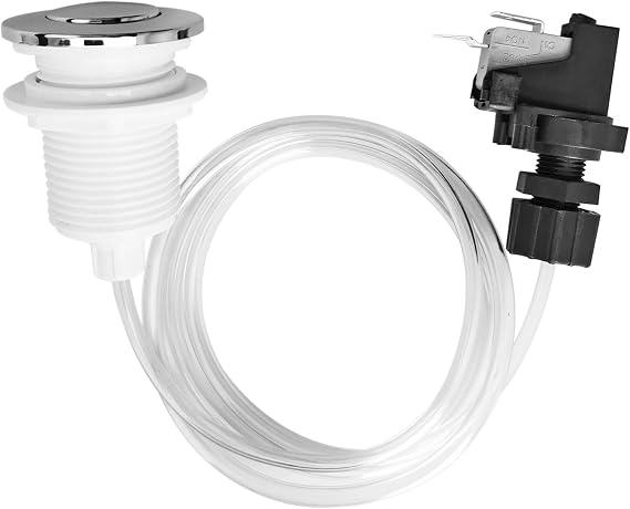Garbage Disposer Air Switch Kit Air Switch Button Kit for Spa Bathtub Hot Tub Swimming Pool Evolution Food Waste Air Activated Switch Button Kit (1 Set)
