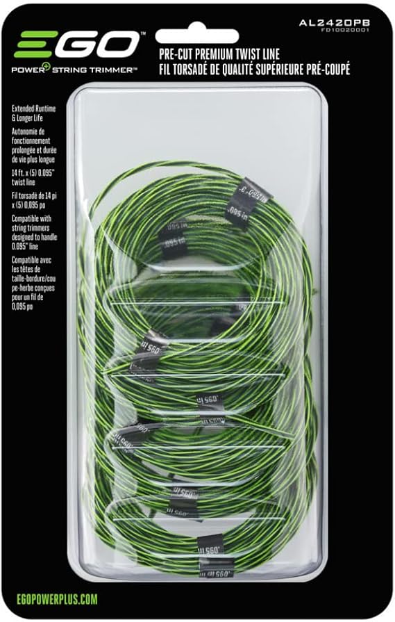 EGO Power+ Pre-Cut Premium Twist Line for String Trimmers - AL2420PB