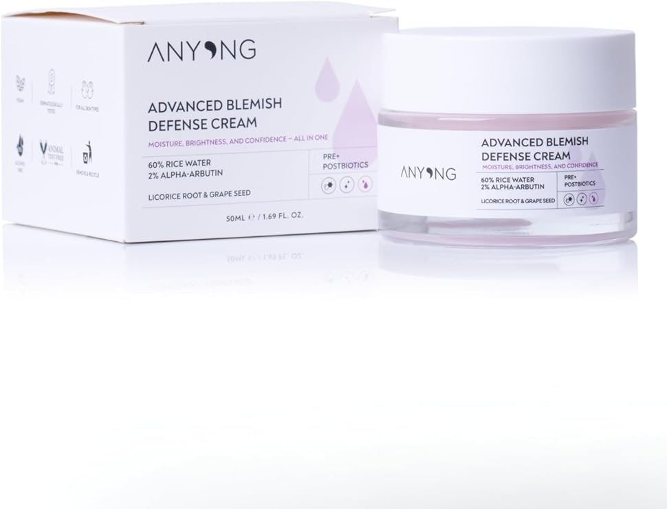 Anyong Geliştirilmiş Leke Karşıtı, Aydınlatıcı, Nemlendirici Krem 50 ml (%60 Pirinç Suyu &%2 Alfa Arbutin)