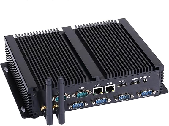 Fanless Industrial PC, Mini Computer, Core I7 4500U 4510U 4578U, Windows 11 / Linux Ubuntu, IM04, 2 x HDMI, 2 x LAN, 6 x COM, 4 x USB3.0, 4 x USB2.0, 8G RAM, 512G SSD