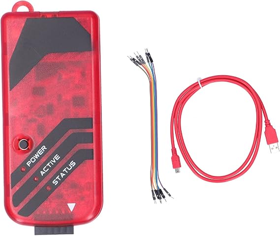 PICKit3 Microchip Programmer, Kit3 PICkit3 PIC Debugger Programming Kit with USB Cable for Beginner Emulator PIC Controller, Electronic Components,Red
