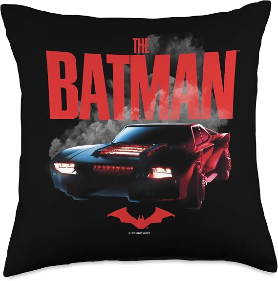 The Batman Batmobile Throw Pillow