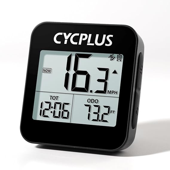 CYCPLUS GPS Bike Computer, Wireless Cycling Computer with Automatic Backlight, Bicycle Speedometer Odometer with Waterproof and Lager Battery, Provide Professional Data Analysis