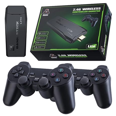 Console Game Stick Mini Retro 4k 10000+ Jogos 2 Controle Sem Fio Ps1