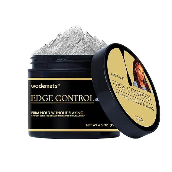 Edge Control Gel Maximum Firm Hold Edge Control Stying Wax, Edge Smoother 24 Hour Long-Lasting for 4C Black Hair, Non-Greasy, No Flaking, No White Cast, 4.5 Fl Oz