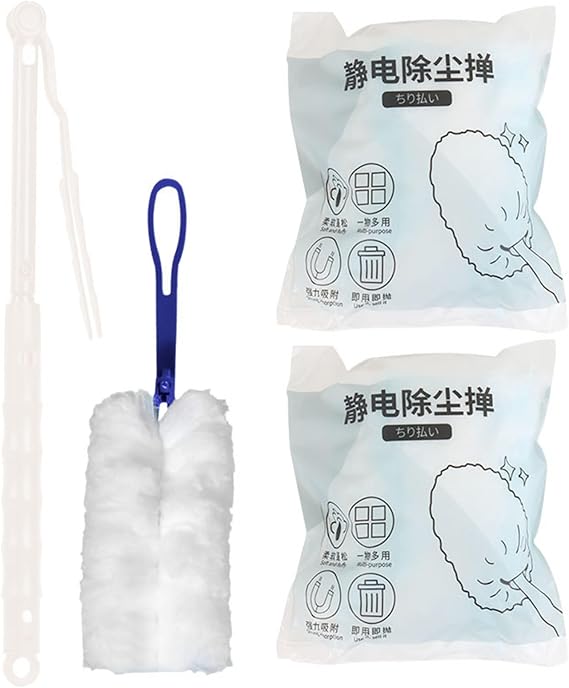 Telescopic Electrostatic Precipitator One-time Replaceable Brush Head Height Gap Cleaning and Vacuuming, Free 20 Replacements, No Cleaning