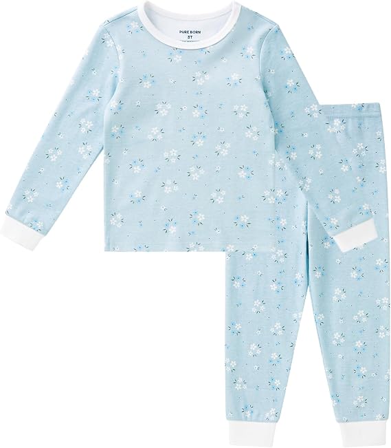 pureborn Baby Pajamas Set Toddler Snug Fit Cotton Sleepwear 2pcs 12M-7Y