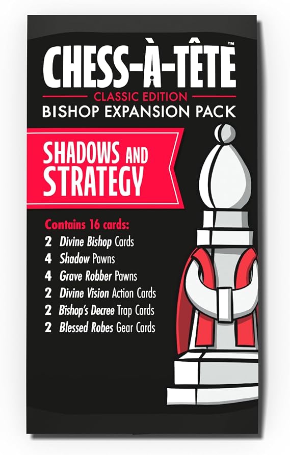 Chess-a-Tete: Bishop Expansion Pack Shadows & Strategy | 2-Player Strategy Card Game Add-On