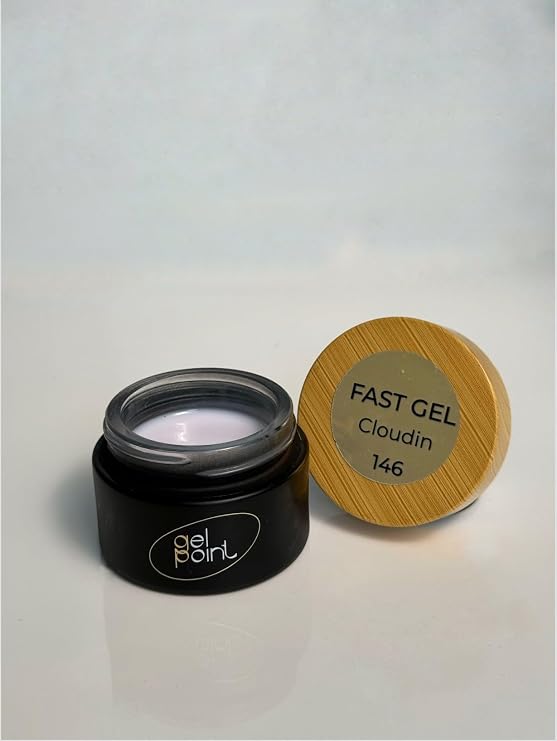 Fast Gel 146 "Cloudin Builder Gel, Fast 5 Sec Cure UV/LED Hard Gel for Nail Extension, liquid, Strong Self-Leveling, No Lifting, No Cracks, White/Liquid / 30 ml