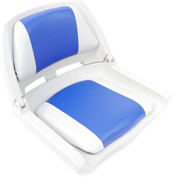 Lightweight Folding Boat Seat - Grey/Blue Style