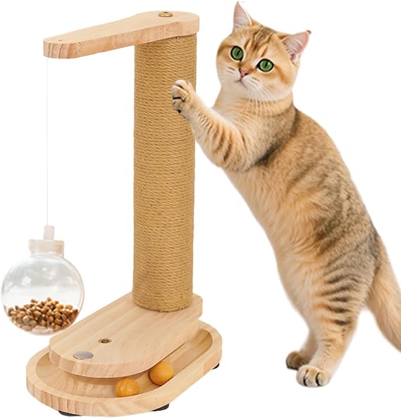 Cat Scratcher Post Sisal Rope Interactive Scratcher