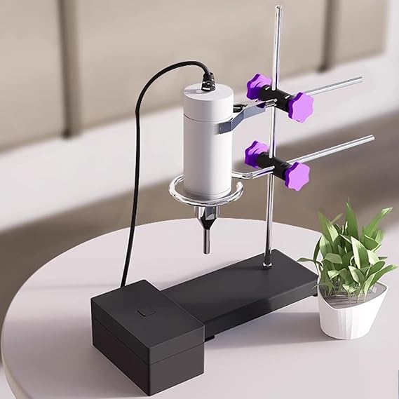 Lab Small Ultrasonic Homogenizer, 80W Sonicator Processor Cell Disruptor Mixer, Working Frequency 40KHZ, with Bracket, Adjustable Height, Stand/Handheld Use, for Laboratory