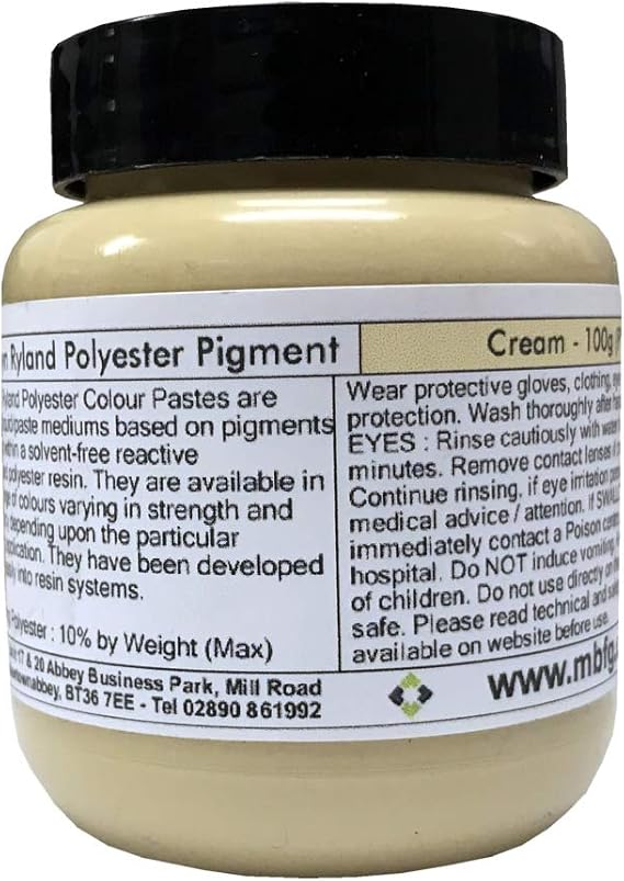 Polycraft LR Cream Polyester Resin - Gelcoat - Flocoat Pigment - 100g - PCP4161 - Polyester Colour Pigment
