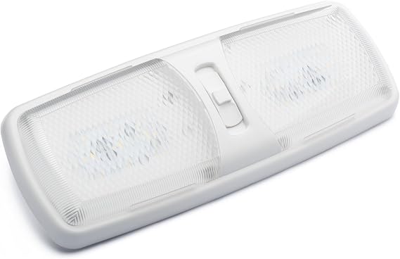 Lumitronics RV 12V LED Interior Ceiling Light, Warm, 3-Way Switch (1-Pack)