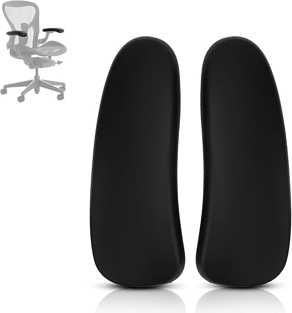 Armrest Replacement Arm Pads Caps for Herman Miller Classic Aeron Chair - Office Chair Arm Rest Replacement Black-1 Pair