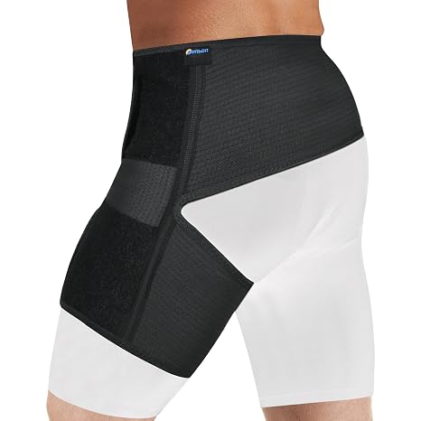 Tenbon Adjustable Hip Brace for Sciatica Pain Relief & Sacroiliac Support - Compression Wrap for Hamstring, Hip Flexor, Groin Injuries, Thigh Stabilizer - SI Joint Belt for Men & Women (L/Left)