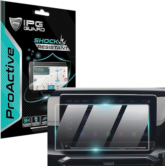 IPG ProActive for CUPRA 2021- 2024 Formentor - Leon Navigation 12 Inch Display 9H Hardness Screen Protector Smooth Glass Touch Ultra Responsive High Clarity Anti Scratch Smudge & Shock Proof Nano