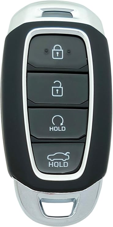 Keyless Entry Replacement Key Fob Cover fit for Hyundai Elantra Palisade Elantra N Kona Veloster Elantra GT Santa Fe Key Fob Shell (4 Button-3)