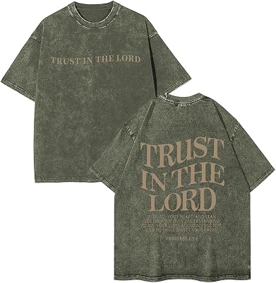 Trust in The Lord Tshirts Christian Faith Jesus Religious God Tops Man Woman Shirts Y2K Short Sleeve