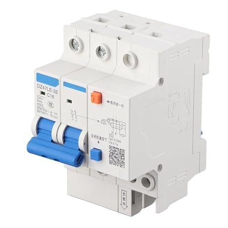 Current Circuit Breaker,Leakage Circuit Breaker Protection DZ47LE 32 2P-2 C16 6Ka Current Circuit Breaker 230V/16a for Household Decoration, Engineering Construction
