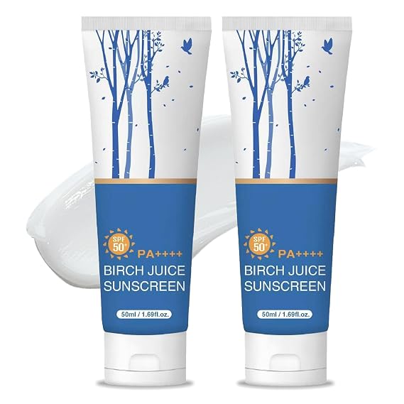 Birch Juice Moisturizing Sunscreen Mild-up Sunscreen for Face, UV LOCK 1.69 Fl Oz SPF 50 Broad Spectrum, Moisturizing Korean Skin Care, No White Cast Ocean Friendly-Reef Safe (2)