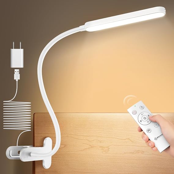 Glocusent 38 LED Clip On Light, 5W Eye Caring Book Lights for Reading