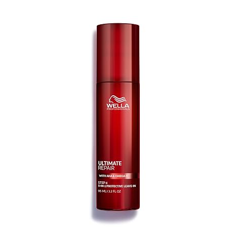 Wella Professionals ULTIMATE REPAIR 5-in-1 Protective Leave-In Treatment | For Damaged Hair | Repairs, Smoothens Frizz, UV & Heat Protectant | For All Hair Types | 3.2 Fl Oz