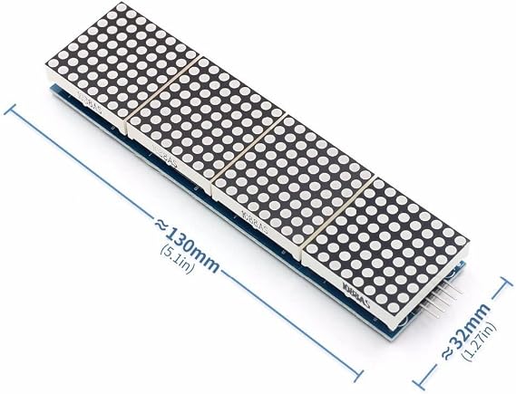 MAX7219 4lü Dot Matrix Modül 64 Nokta Led Ekran 5V 8x8 Matris