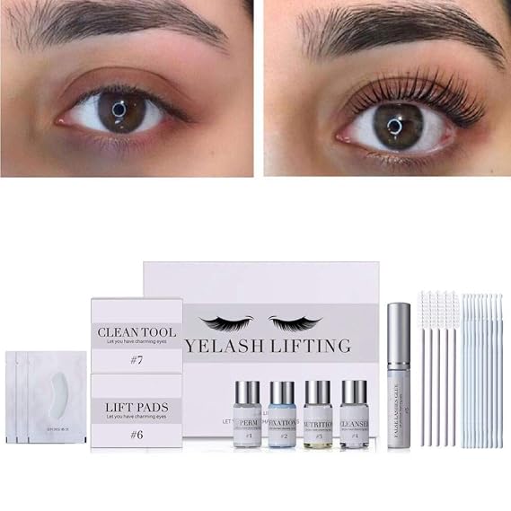 Lash Lift Kit for Perming, Professional Eyelash Perm Kit, Lash Curling Lash Lifting Kit, Safe Perming Wave, Semi-Permanent Curling, Suitable for Salon & Home Use