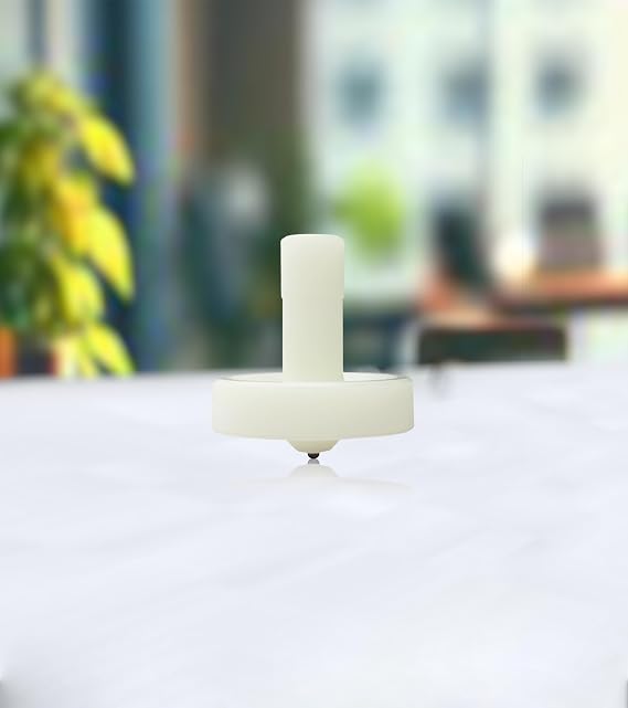 Premium Polished Spinning Top with 3 mm Stainless Steel Ball Tip High Performance Metal Top Spinner (Long Stem Spinning Top, Nylon)