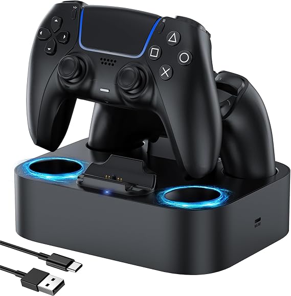 LVFAN Dual Controller Charger Station for PS5 Controllers