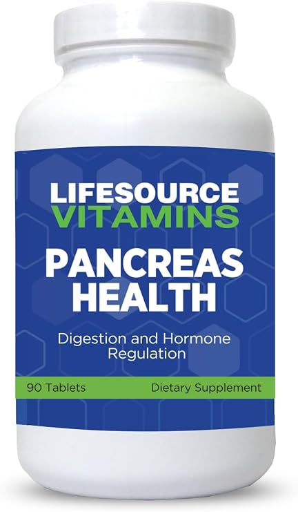 LifeSource Vitamins Pancreas Health 90 Tablets | All Natural Synergistic Ingredients for Pancreas Health & Support