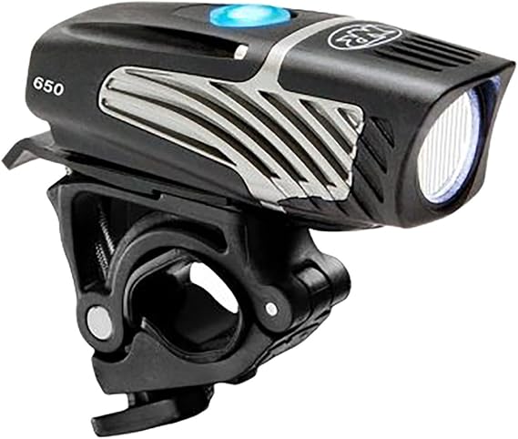 NiteRider Lumina Micro 650 Lumen USB Rechargeable Front Bike Light 5 Modes Compact LED Headlight Helmet Mount IP64 Waterproof Road Cycling MTB Commuter Night Riding Safety Easy Mount Bicycle Light