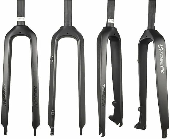 High Strength Full Carbon Fiber 26/27.5/29" Rigid Disc Brake MTB Fork 28.6mm Threadless Straight Tube 1-1/8" Superlight Mountain Bike Front Forks for Mountain Bike Bike Accessory,Black B,29