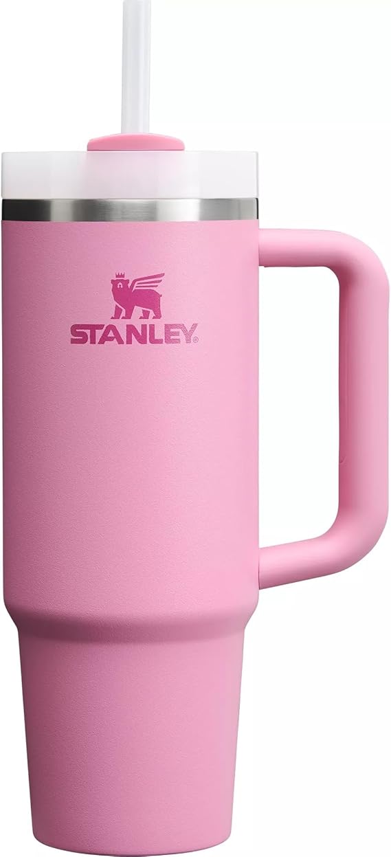 STANLEY Quencher H2.0 FlowState Stainless Steel Vacuum Insulated Tumbler with Lid and Straw for Water, Iced Tea or Coffee (Peony, 40 oz)