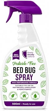 Bed Bug Spray 500ml   Pesticide-Free Polymer Formula for Mattresses, Upholstery & Home Fabrics, Non-Staining Household Surface Treatment Spray