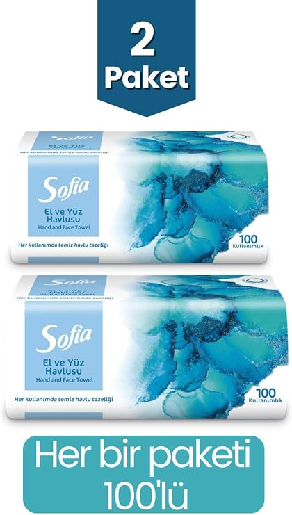 Sofia El Ve Yüz Havlusu 100'Lü X 2 Adet