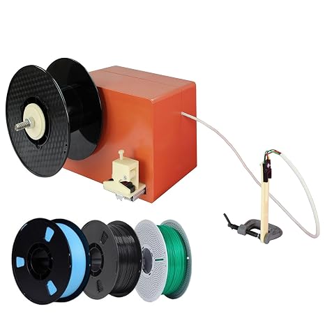 Automatic 3D Printer Filament Extruder Machine, Electric Coil Winding Machine with 300-650mm/min Speed Adjustable, Desktop PET Bottle Filament Recycler for PLA, ABS, PVA, HIPS(Fiber Winder)
