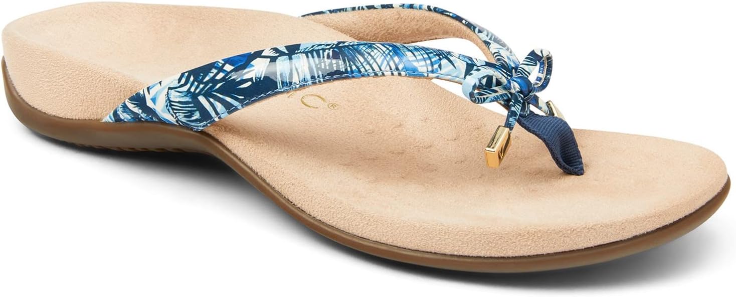 Vionic Women's Rest Bella Toe Post Sandal- Supportive Ladies Orthotic Sandals that include Three Zone Comfort with Arch Support- Flip Flop for Ladies, Medium and Wide Width Size 5-12