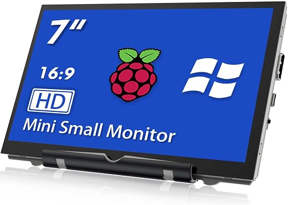 HAMTYSAN Raspberry Pi Screen 7 Inch HDMI Monitor 800x480 LCD Screen Display Mini Small Monitor for Raspberry Pi 5/4/3/2/B/B+ Win11/10/8/7 (Non-Touch), Driver Free