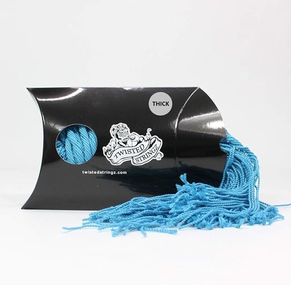 Twisted Stringz Yo-Yo Strings - Polyester - Solid Thick YoYo String - 100 Pack (Blue)