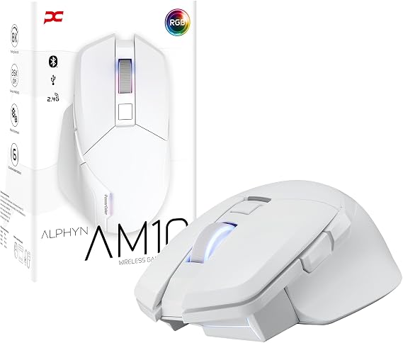 PowerColor ALPHYN AM10 Wireless Gaming Mouse, White