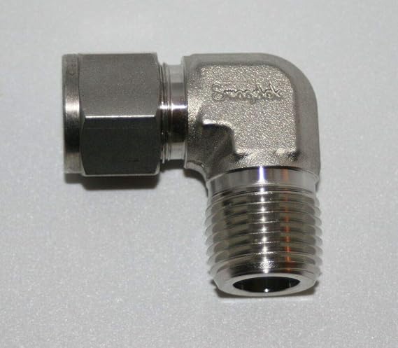 Swagelok Ss-810-2-8 1/2 Inch Male Npt, 1/2 Inch Tube Od, Male Elbow, Stainless Steel, Tube Fitting