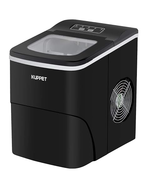 Countertop Ice Maker Machine, Portable Ice Cube Maker, 26 lbs Capacity, Quick Ice Production, Quiet Operation, Black