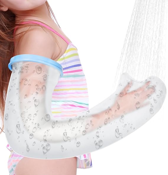 AOOWU Child Waterproof Cast Cover Arm, Cast Cover Arm Waterproof for Shower, Plaster Cast Waterproof Cover Arm, Plaster Hand Sleeve Dressing Protector, Reusable Cast Protectors for Wrist, Elbow, Wound