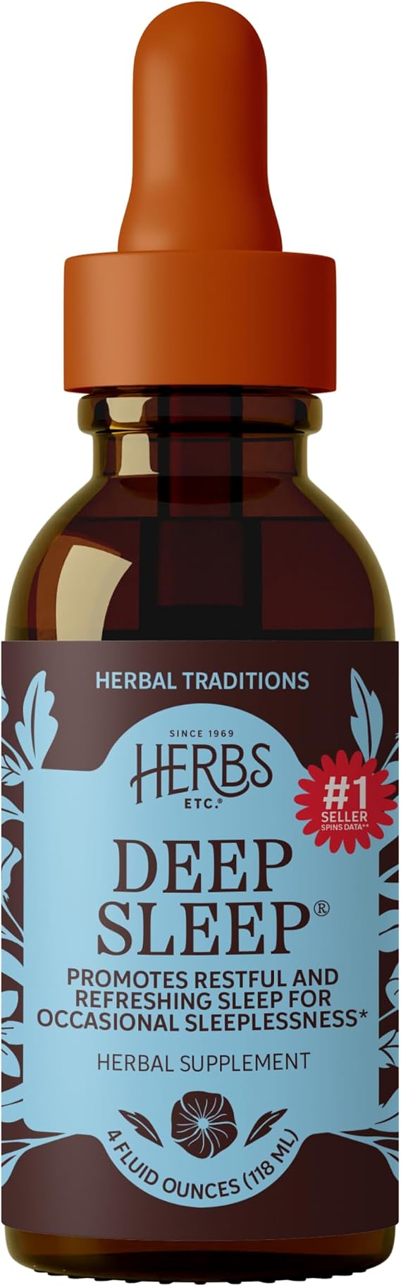Herbs Etc. Deep Sleep Classic Liquid Extract, Vegan, 4 fl oz, 157 Servings