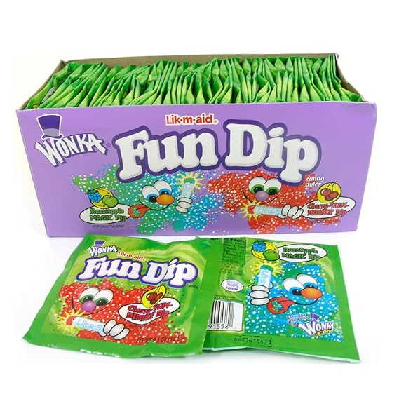 48ct Box Retro Candy Powder Dip & Stick Bulk Party Set