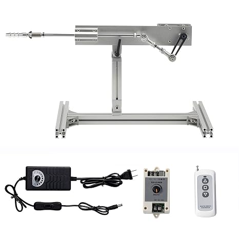 JQDML Cycle DIY Reciprocating Linear Motor,12V Long Adjustable Stroke 1.18inch-6 inch 20rpm-95rpm Variable Speed Max Thrust 3lbs-30lbs with Remote Controller Speed Regulator JQ-RL-YY05 (12V150mm95rpm)