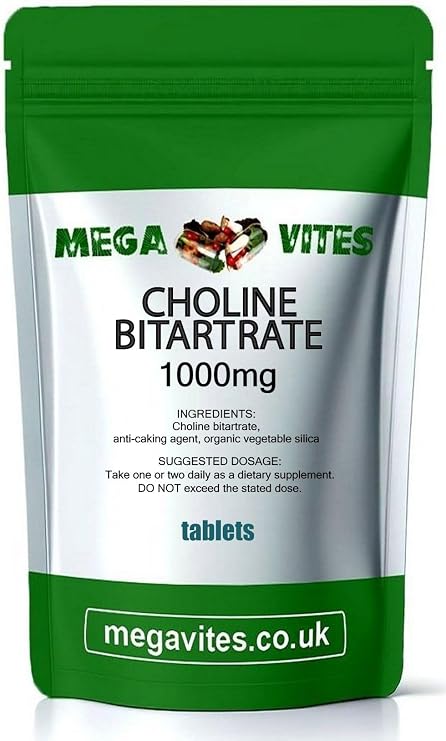 Choline Bitartrate Tablets 1000mg x 180 - MEGAVITES